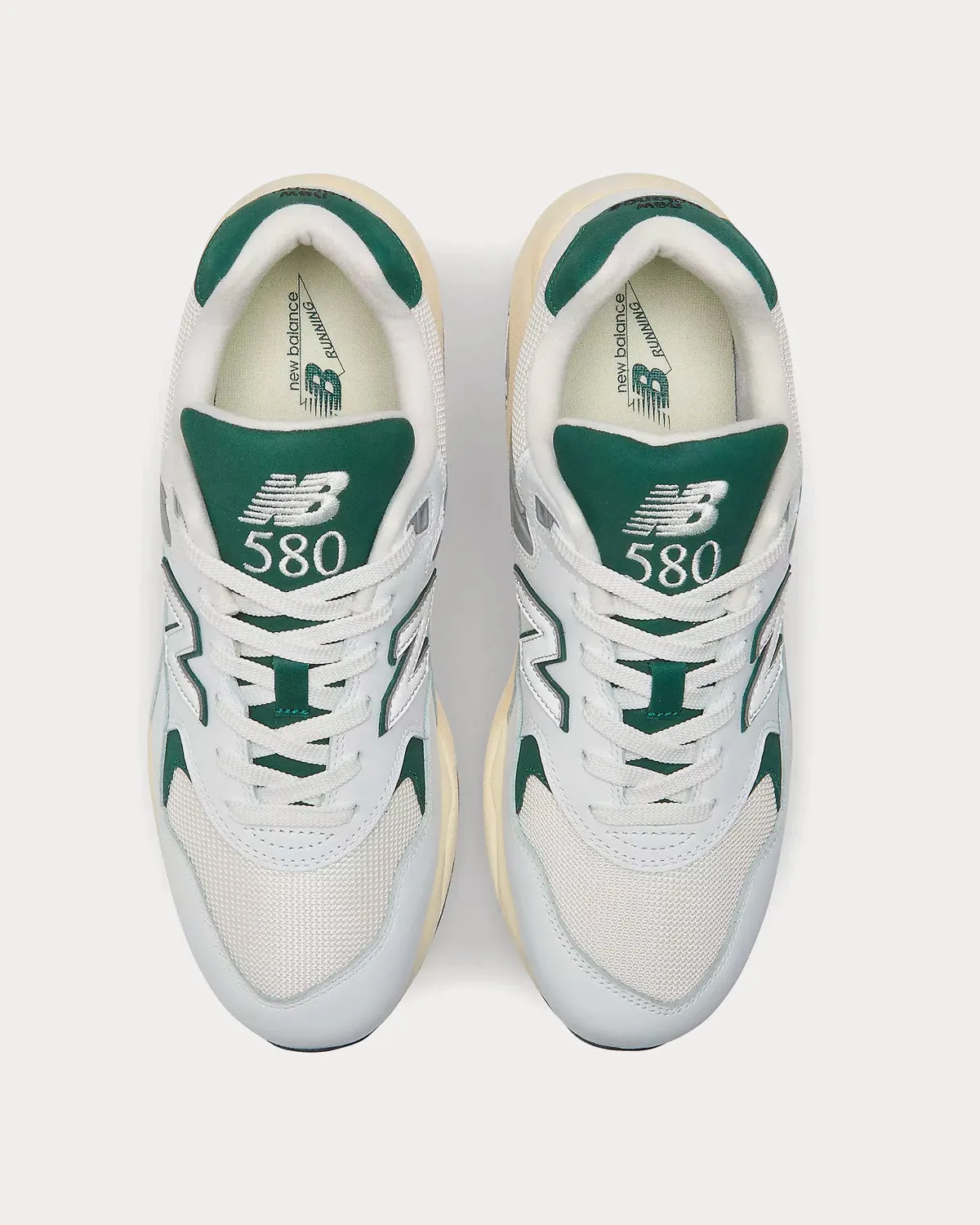 580 White / Nightwatch Green / Sea Salt Low Top Sneakers