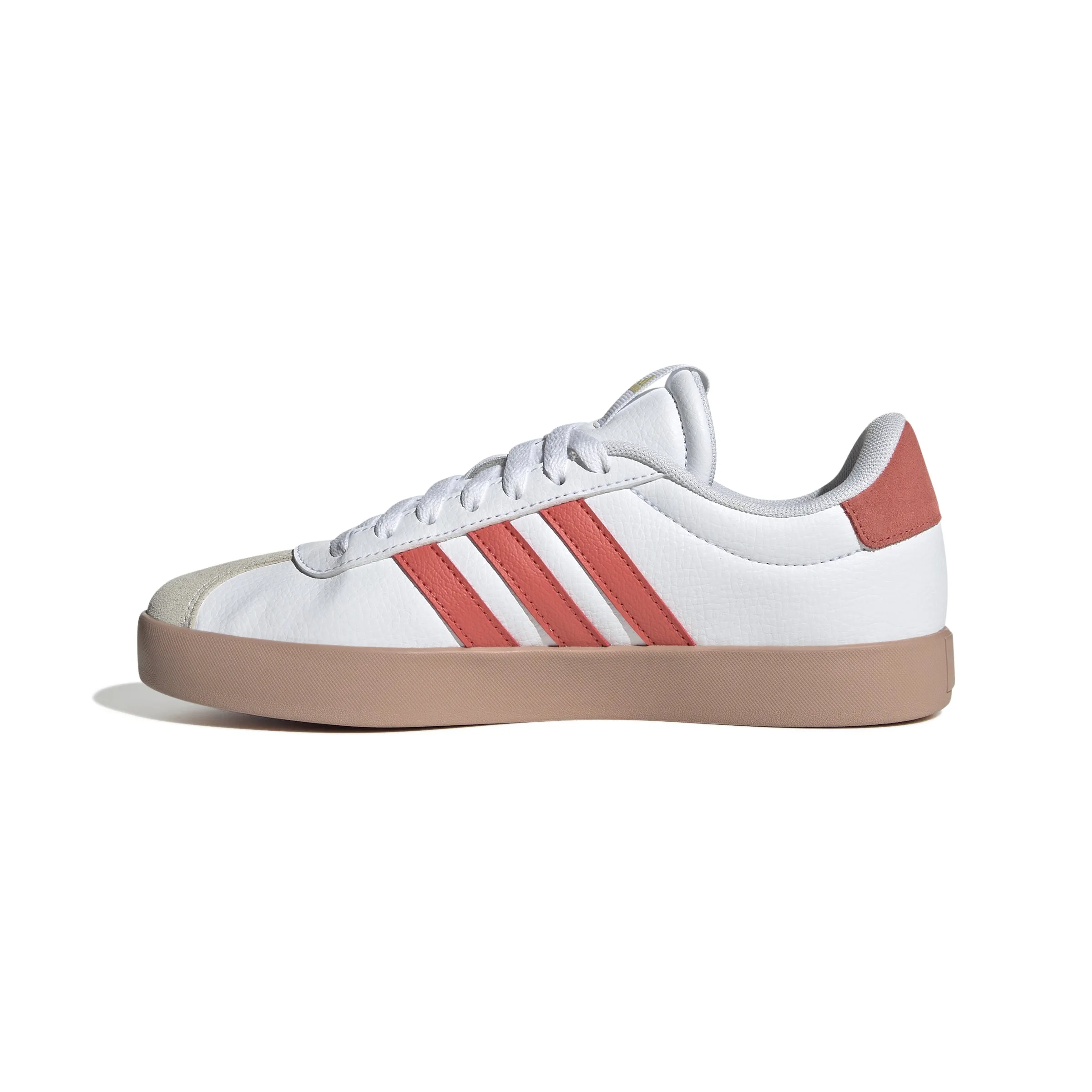 Adidas Womens VL Court 3.0  - Cloud White/Preloved Scarlet/Gold Metallic
