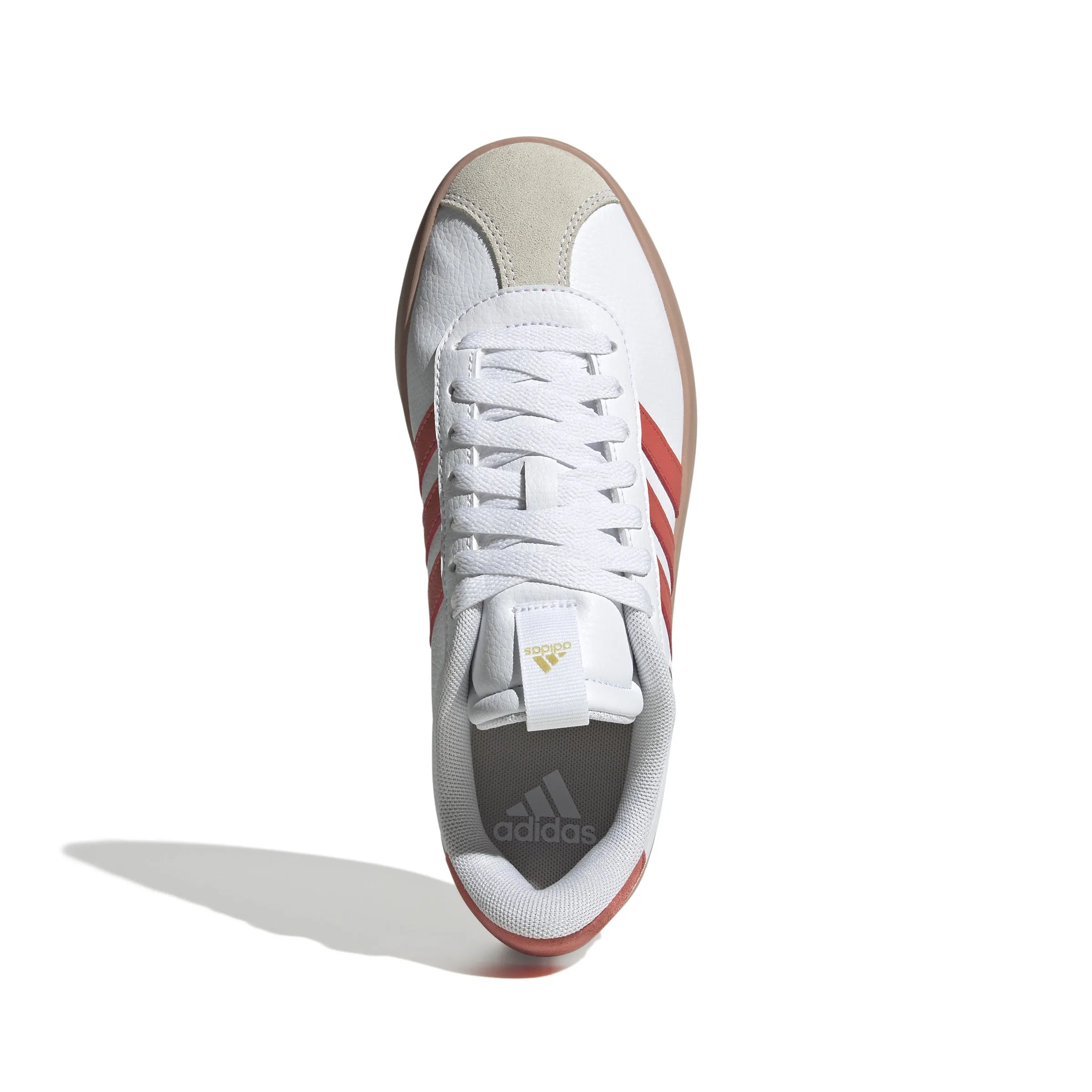 Adidas Womens VL Court 3.0  - Cloud White/Preloved Scarlet/Gold Metallic