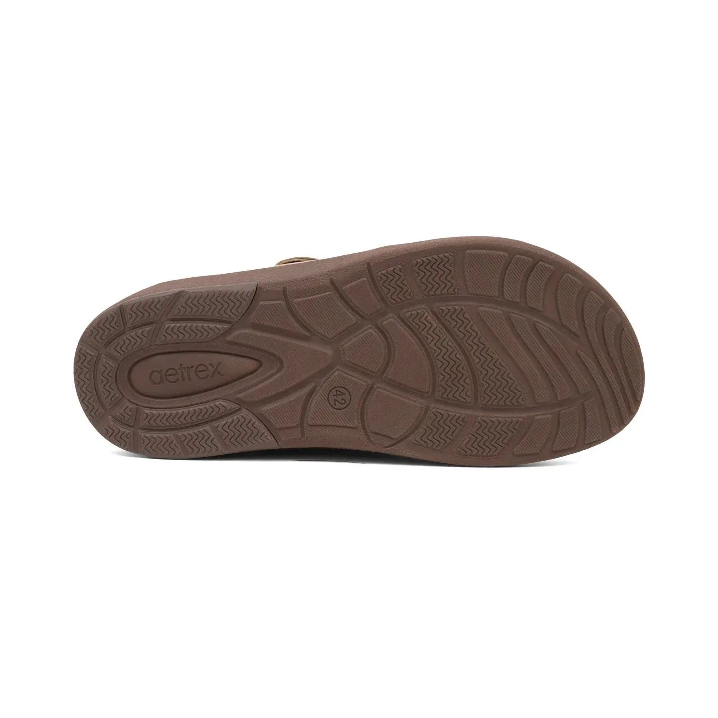Aetrex Premium Comfort Suede Foot Bed Arabic Sandals Olive