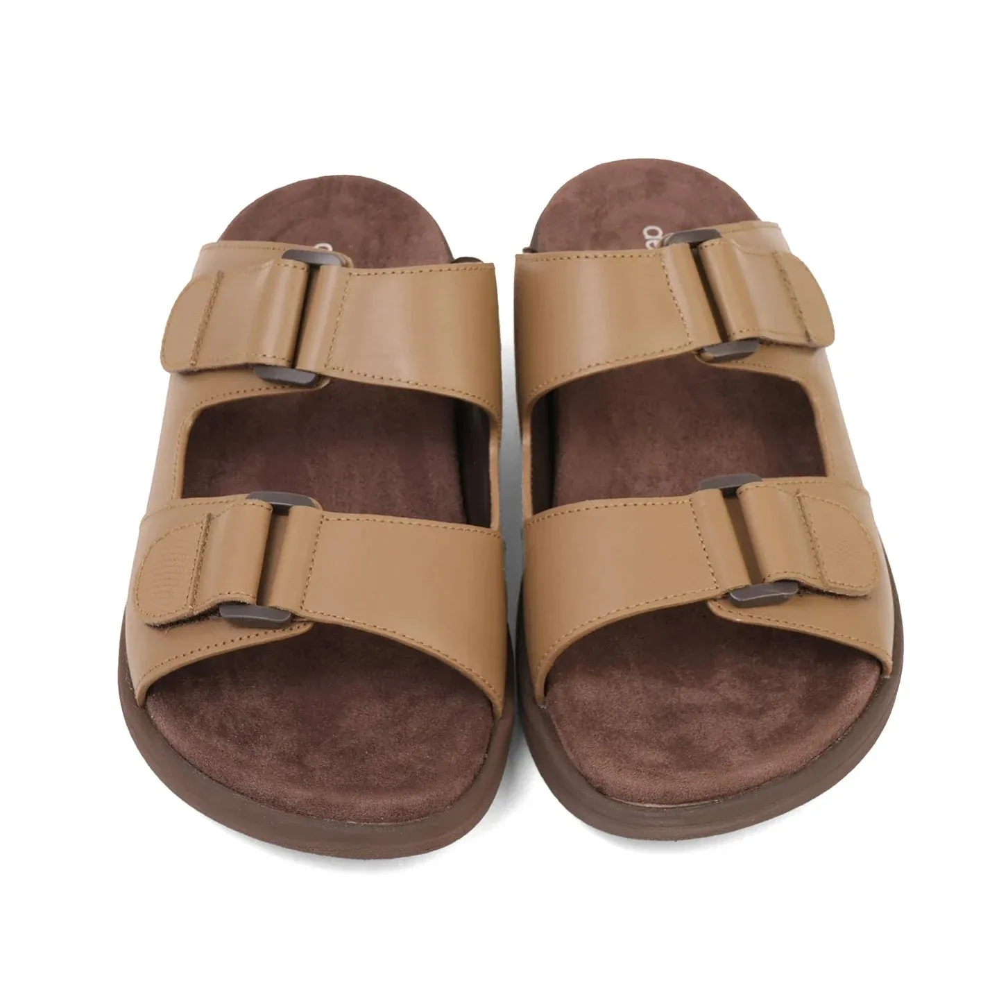 Aetrex Premium Comfort Suede Foot Bed Arabic Sandals Olive