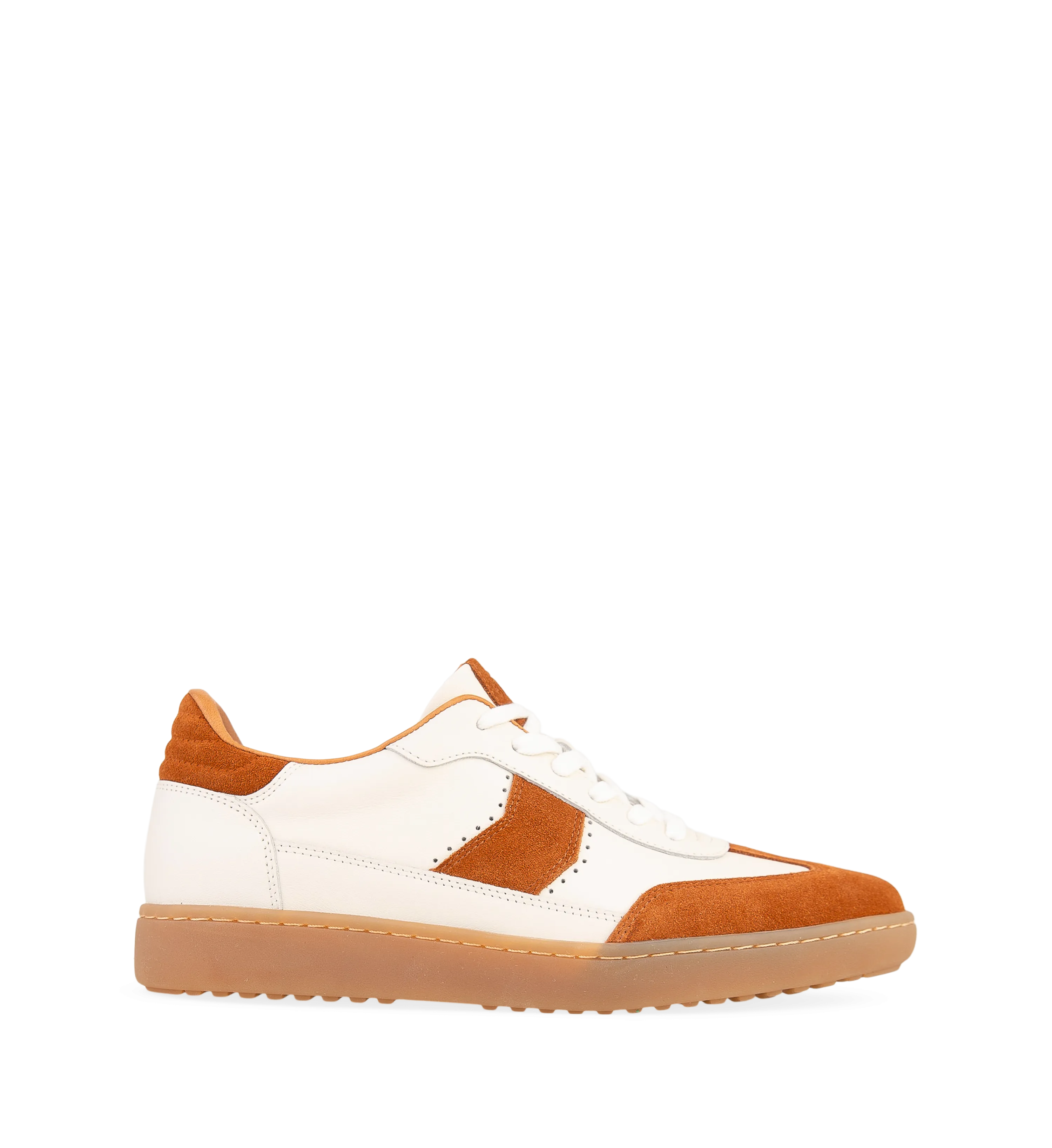 Amakihi Ecru & Camel Leather Sneakers