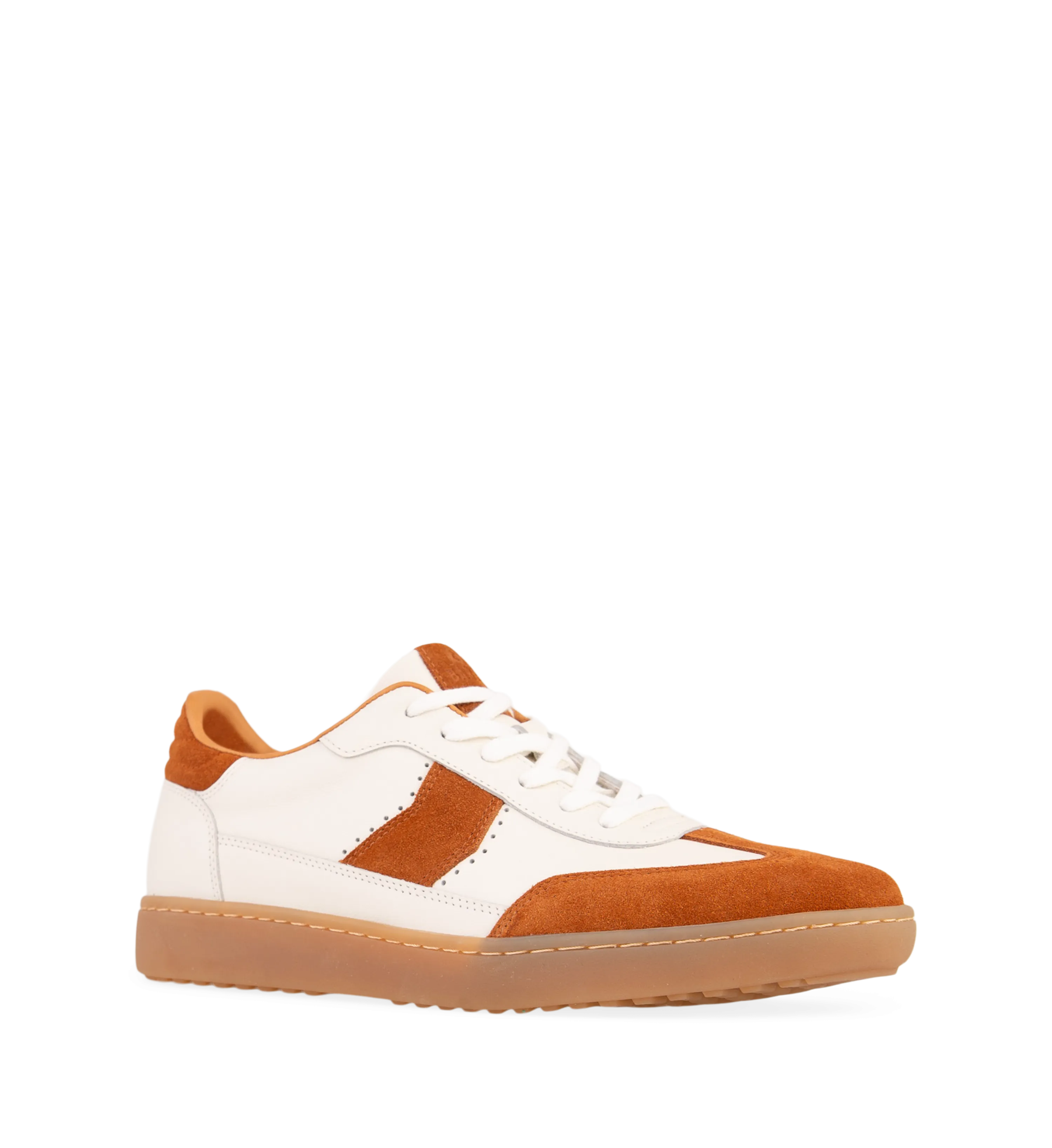 Amakihi Ecru & Camel Leather Sneakers