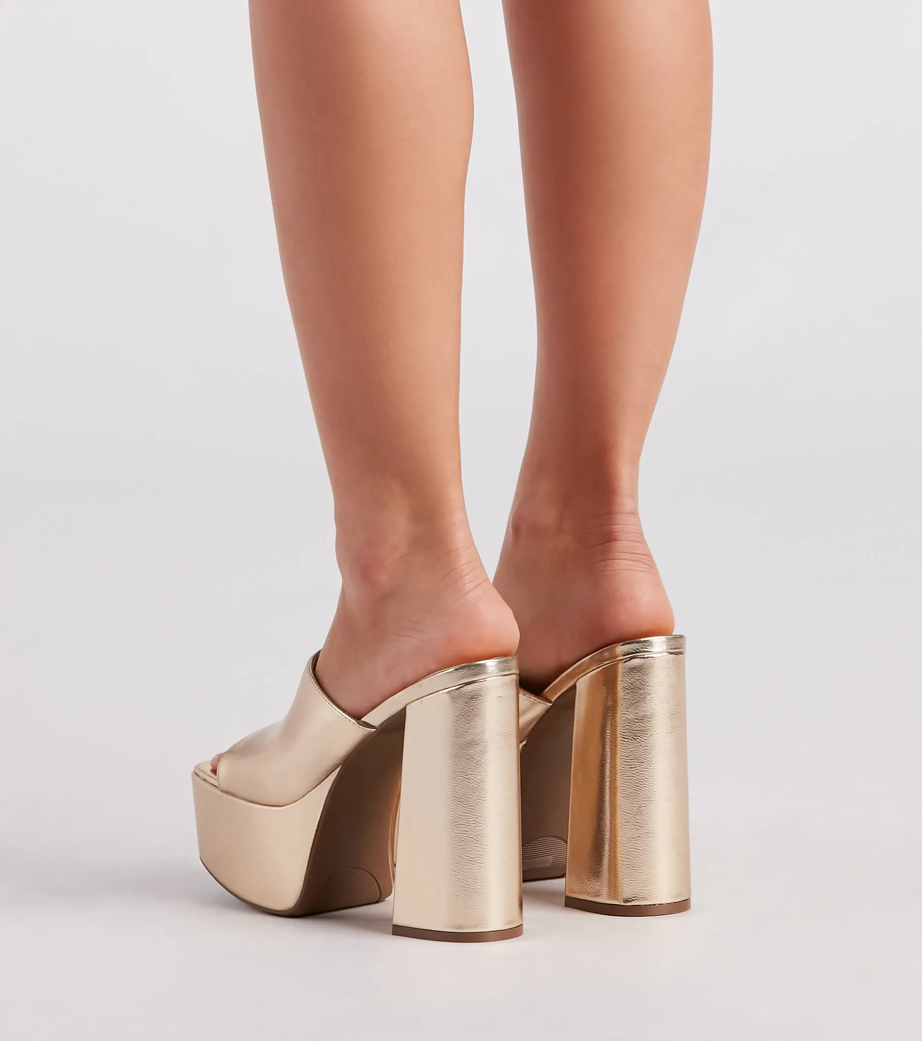 Amozae-Sassy Strikes Again Metallic Platform Mules