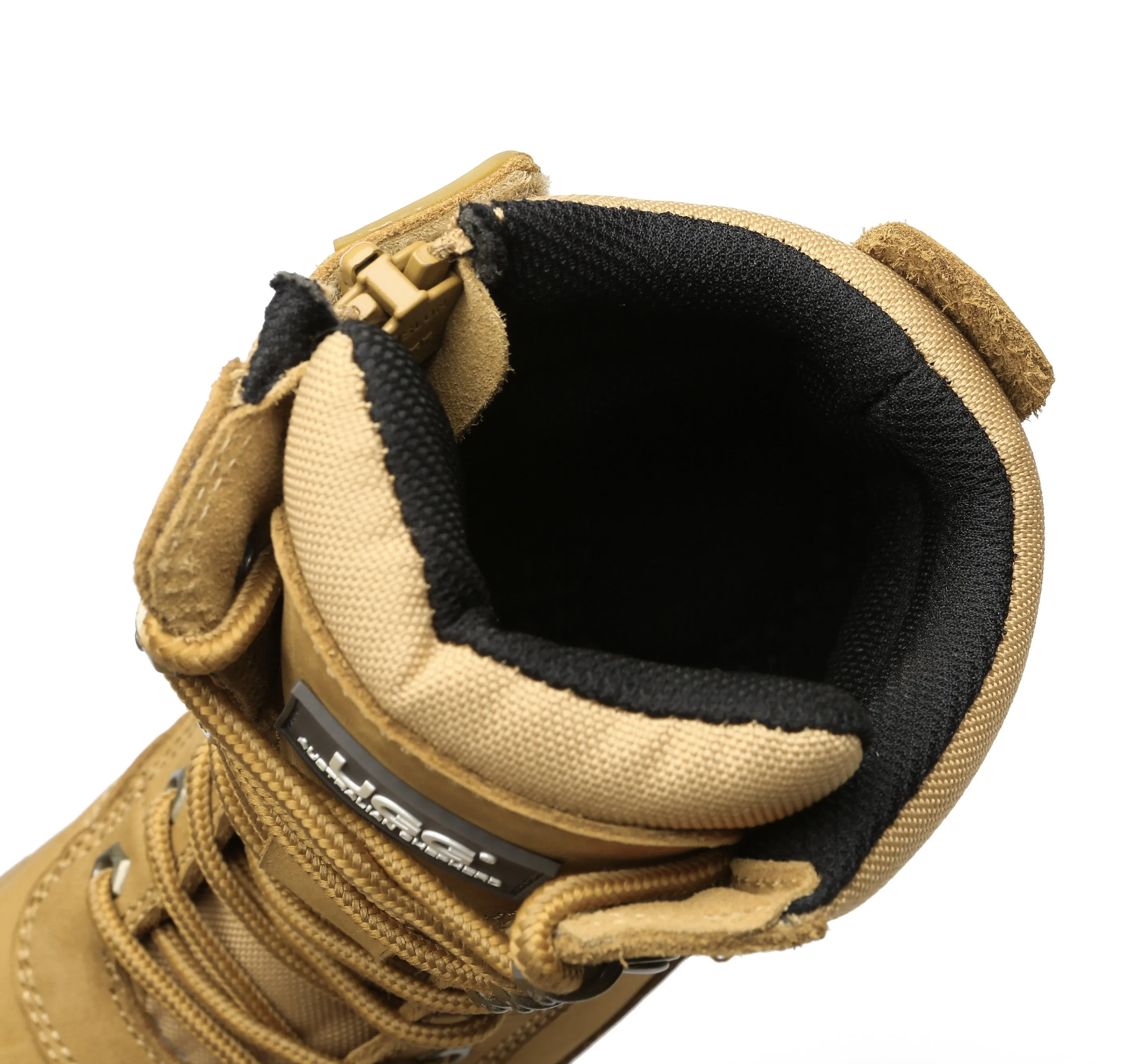 Australian Shepherd® Work Safety Boots Mens Leo Lace Up Zip Steel Toe with Wool Insole