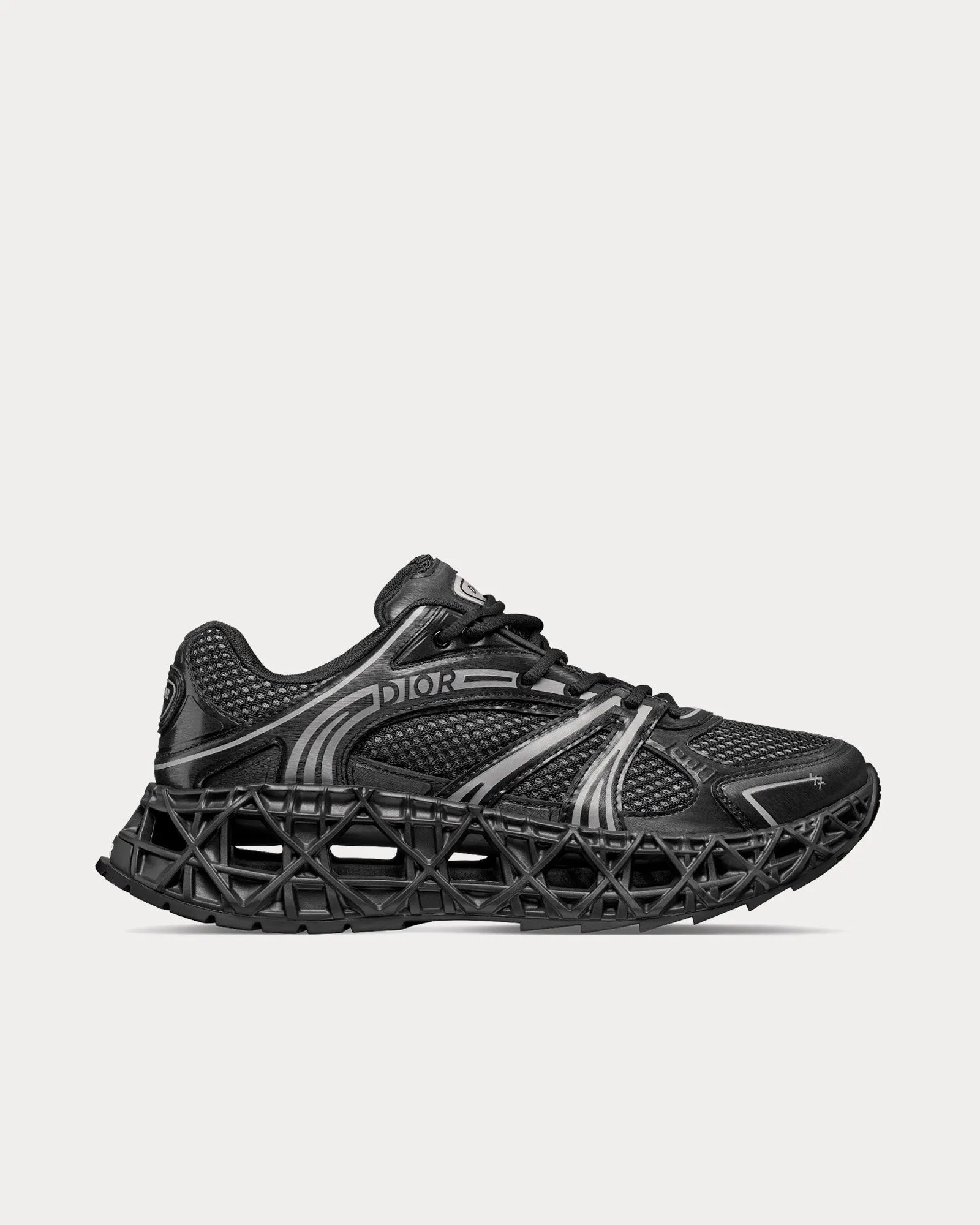 B35 NXXT Black Technical Fabric and Black Technical Mesh Low Top Sneakers