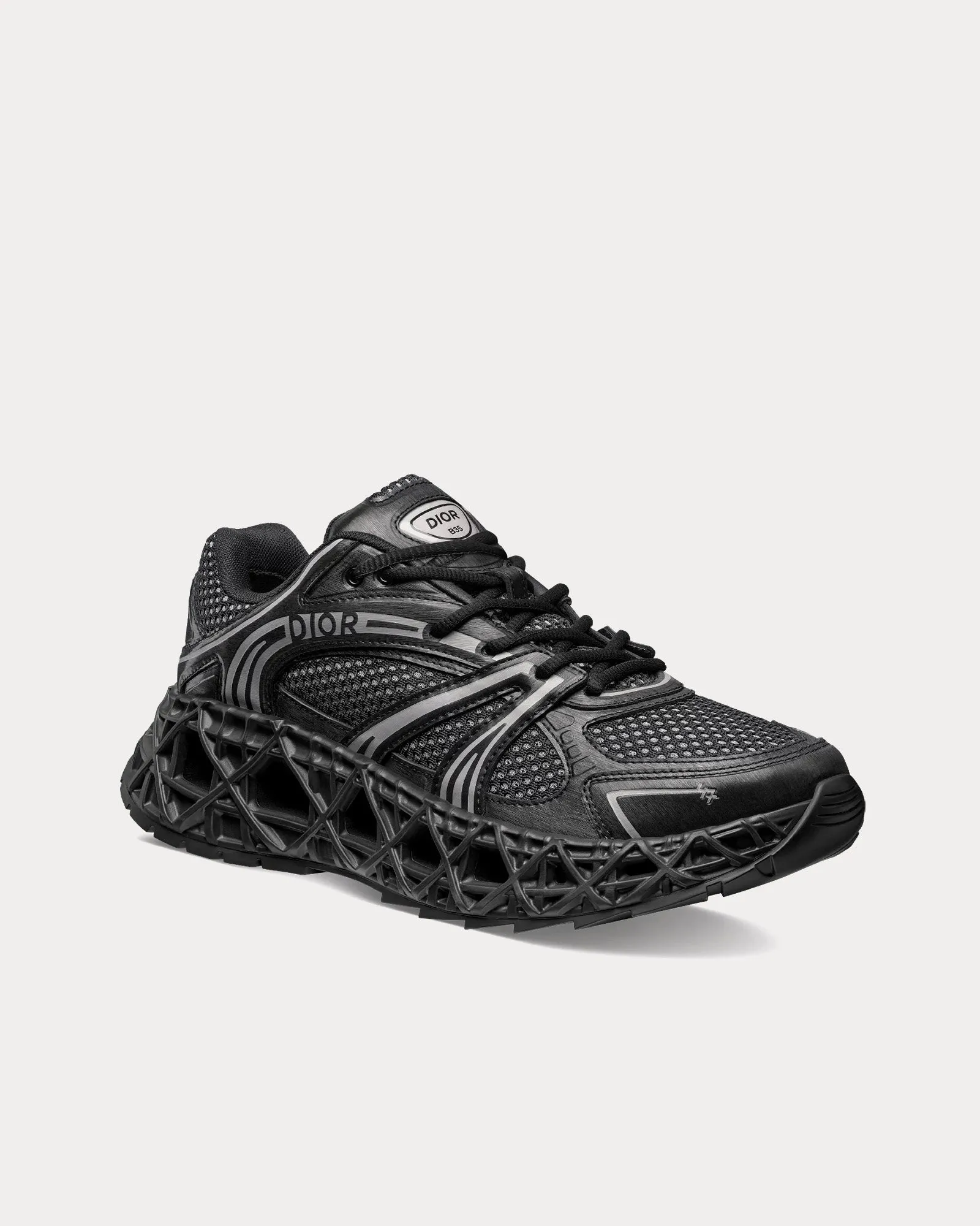 B35 NXXT Black Technical Fabric and Black Technical Mesh Low Top Sneakers