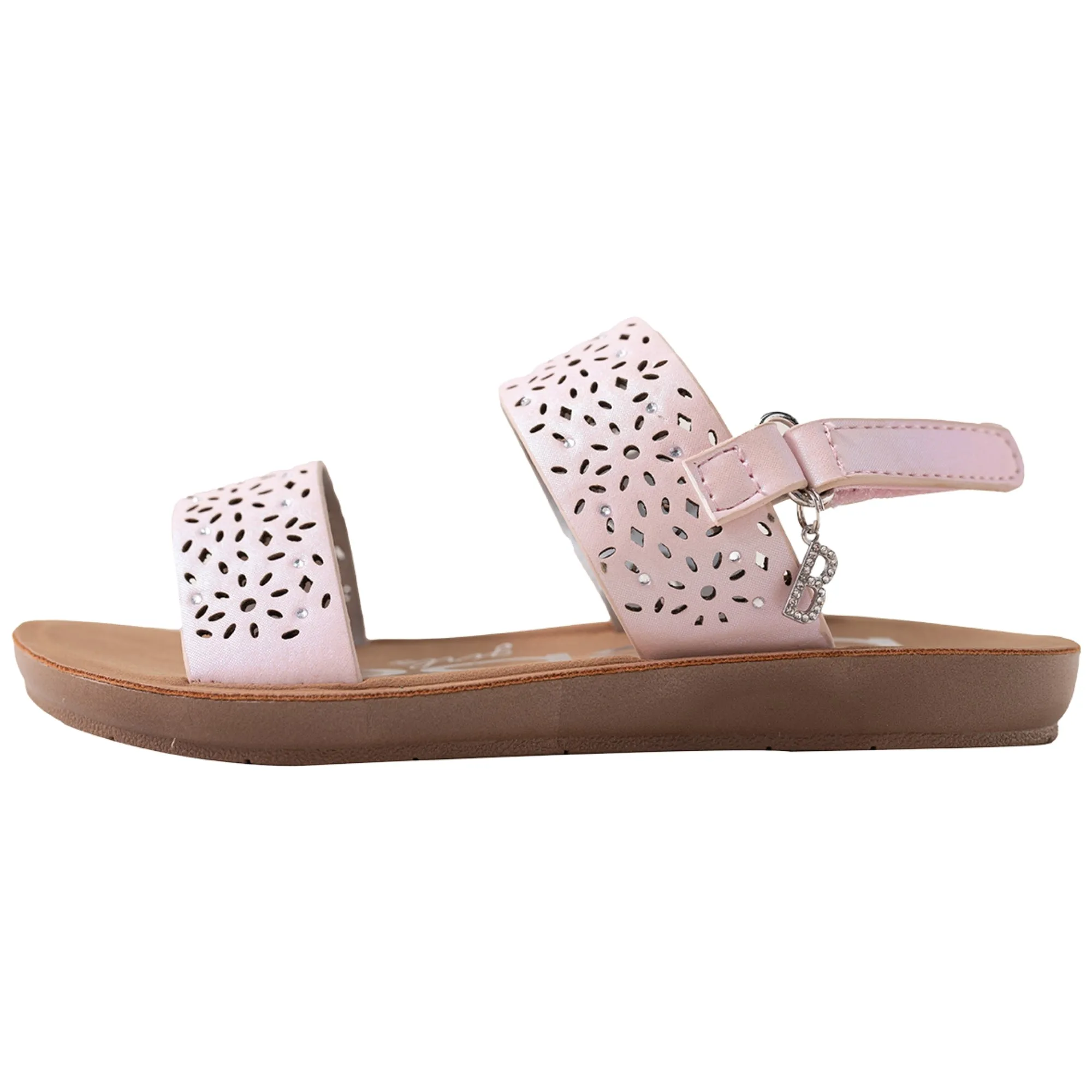 bebe Girls' Sandals - Kids' Open Toe Summer Shoes, Perfect Flat Sandals for Girls (Little Girl/Big Girl)