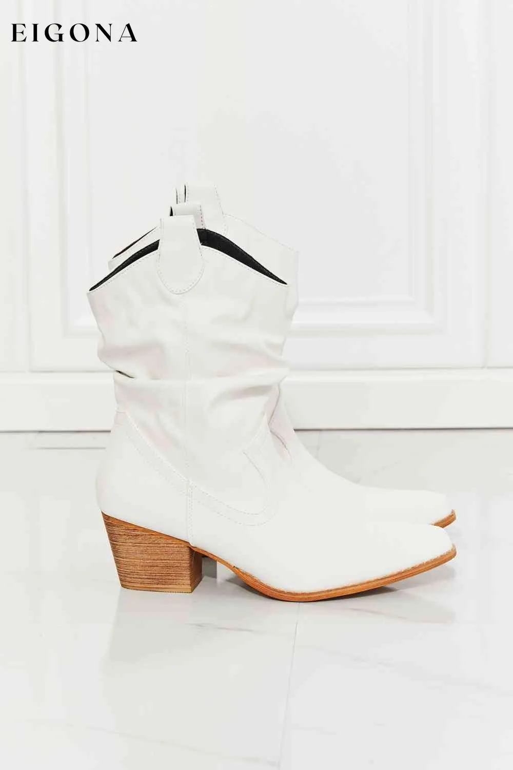 Better in Texas Scrunch Cowboy Boots in White