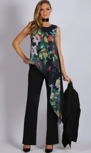 BS1116042-4TB Chiffon Layered Jumpsuit (Pack)