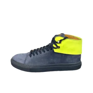 Buscemi Mens 100MM Flap Navy Nubuck Sneakers Sample