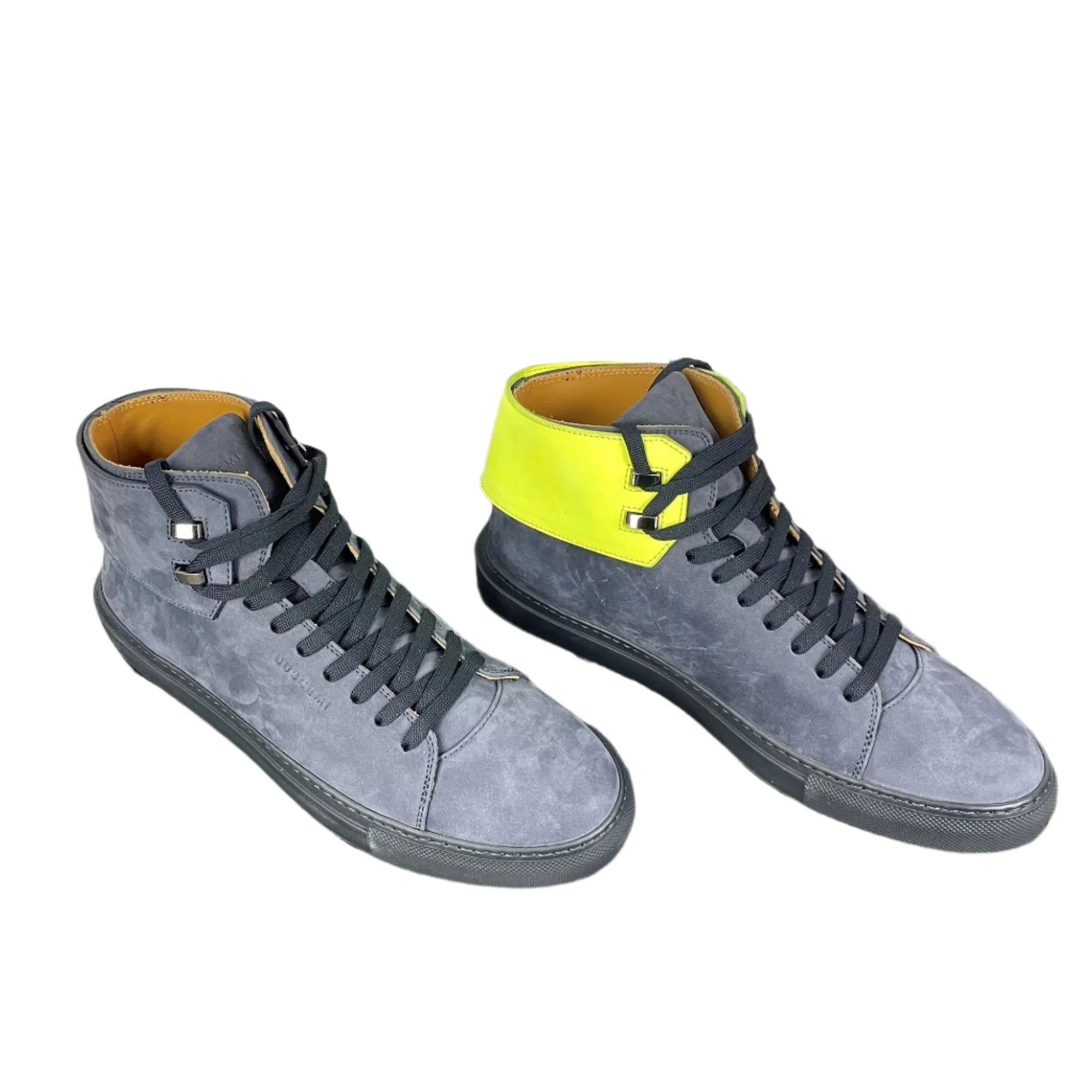Buscemi Mens 100MM Flap Navy Nubuck Sneakers Sample