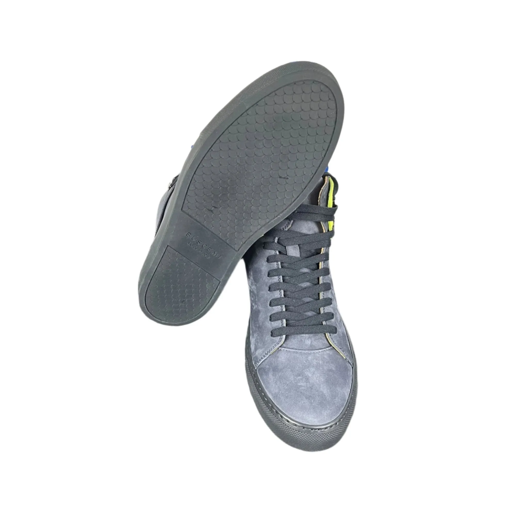 Buscemi Mens 100MM Flap Navy Nubuck Sneakers Sample