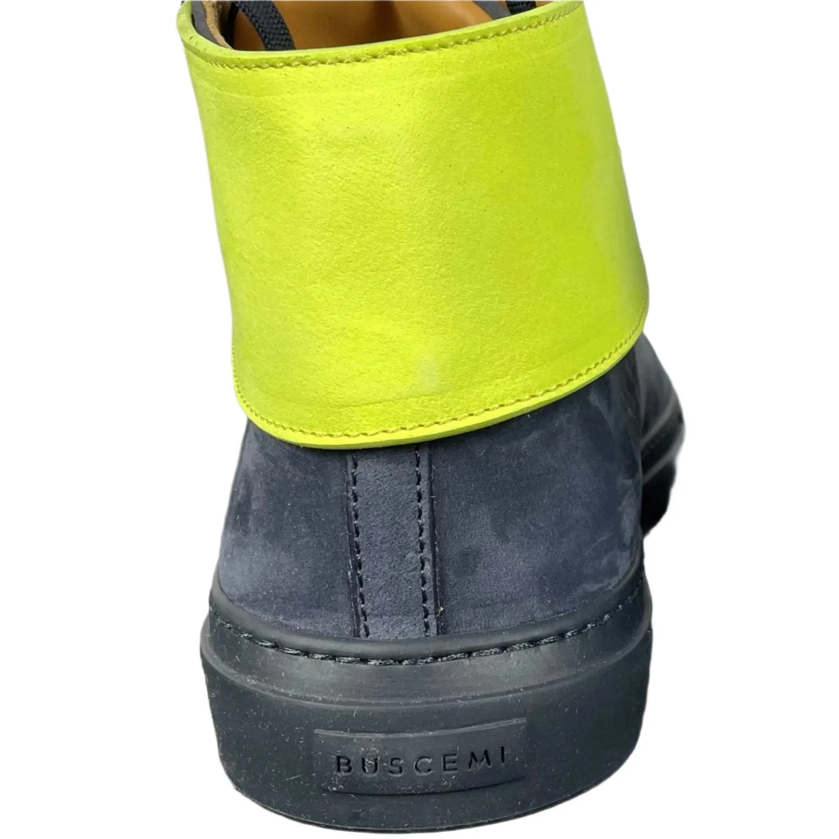 Buscemi Mens 100MM Flap Navy Nubuck Sneakers Sample