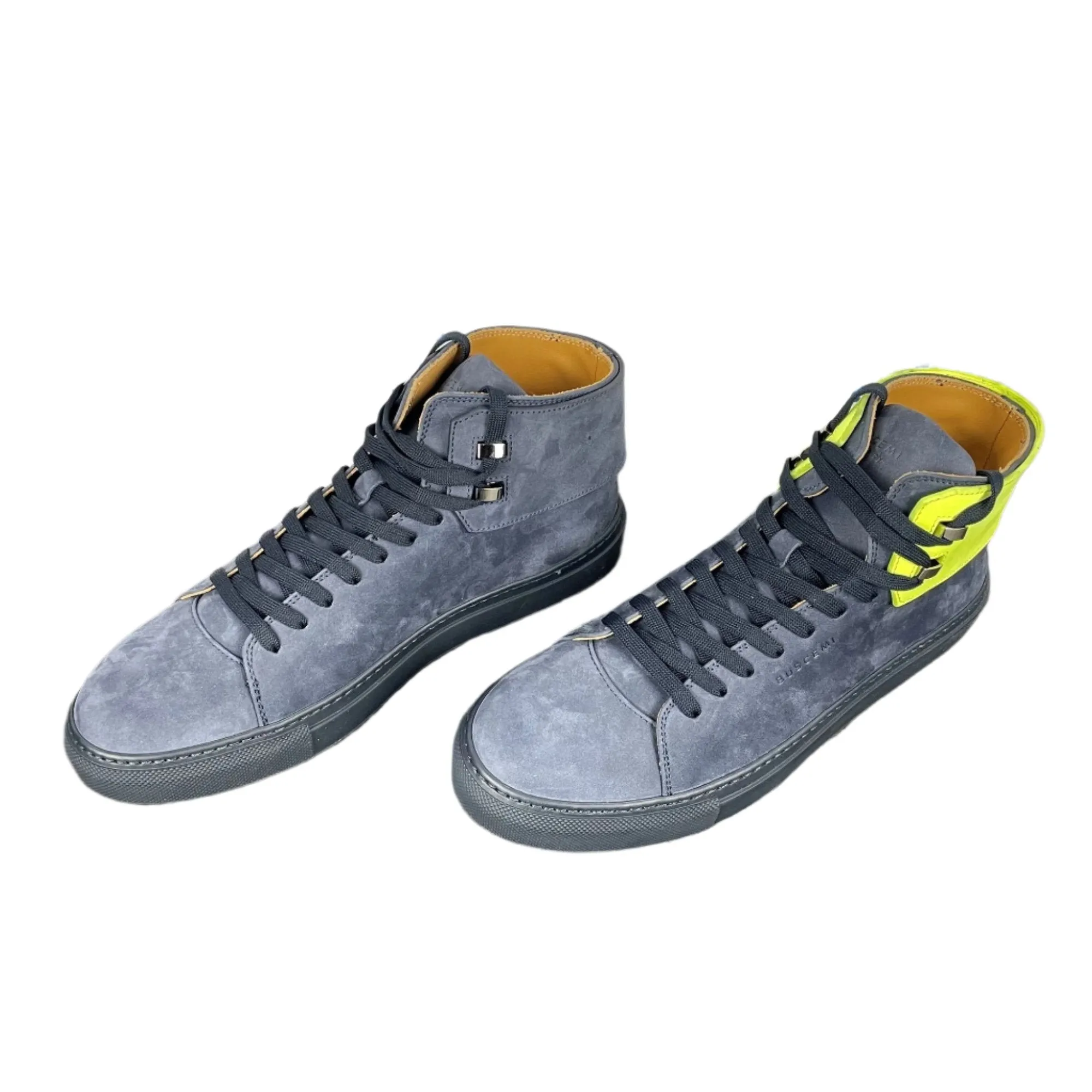 Buscemi Mens 100MM Flap Navy Nubuck Sneakers Sample