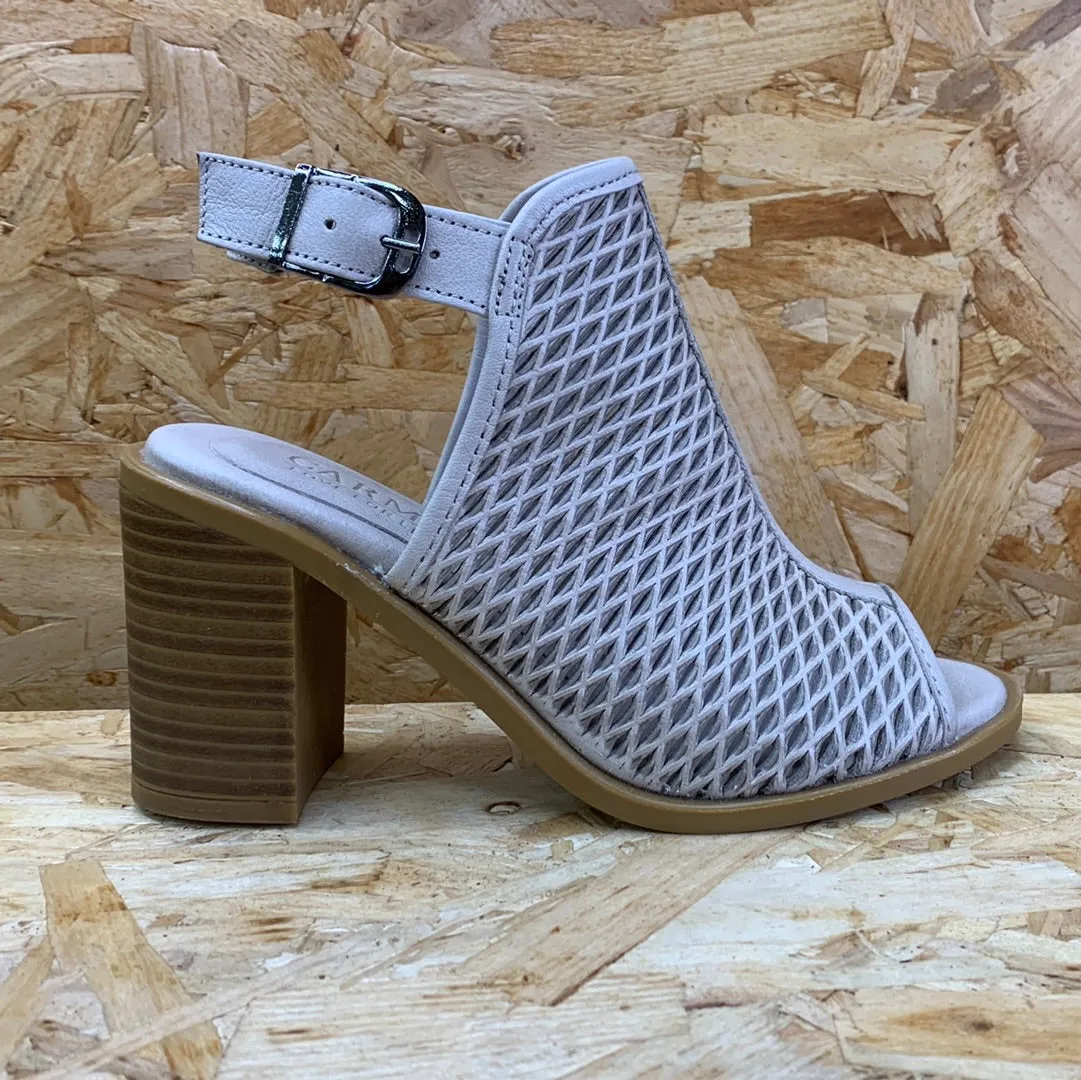 Carmela Womens Leather High Heel - Ice