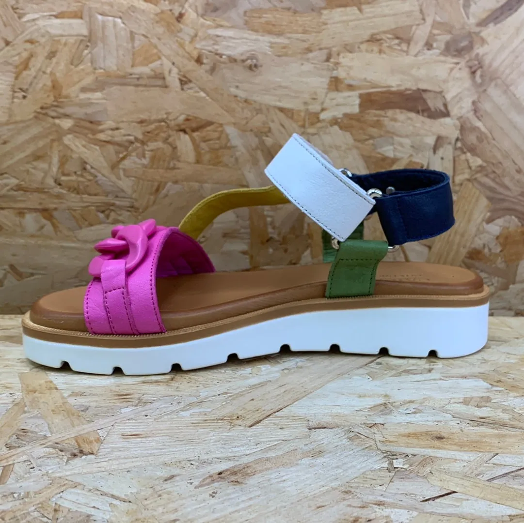 Carmela Womens Leather Sandal - Pink