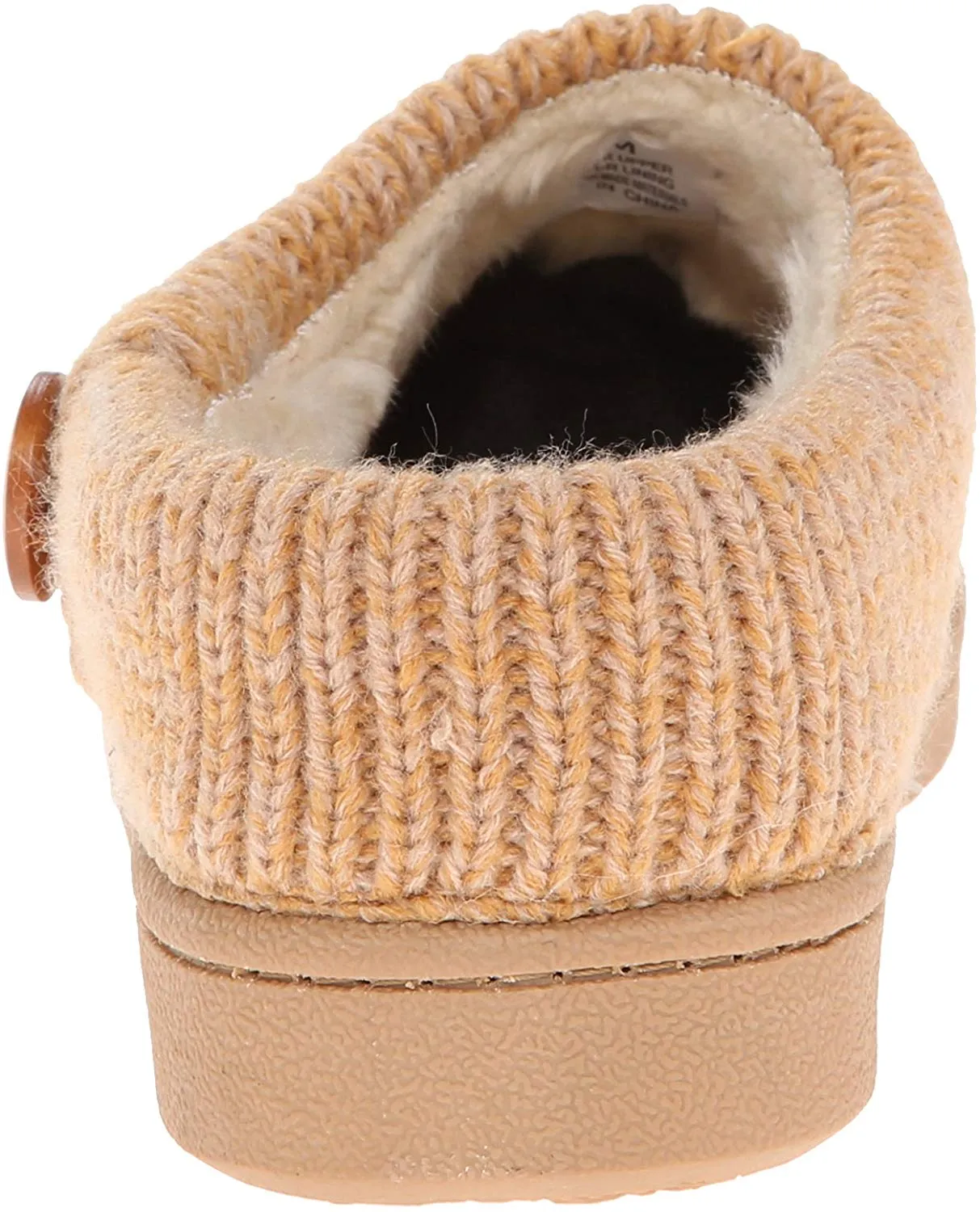 Clarks Women's Knit Scuff Leather Slipper Mules Sweater Cuff Clog (7, Cinnamon)