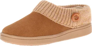 Clarks Women's Knit Scuff Leather Slipper Mules Sweater Cuff Clog (7, Cinnamon)