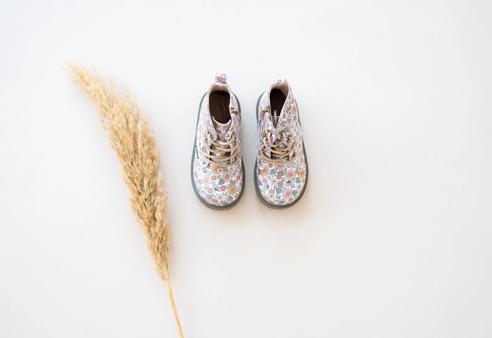 Combat Boots - Retro Boho Floral