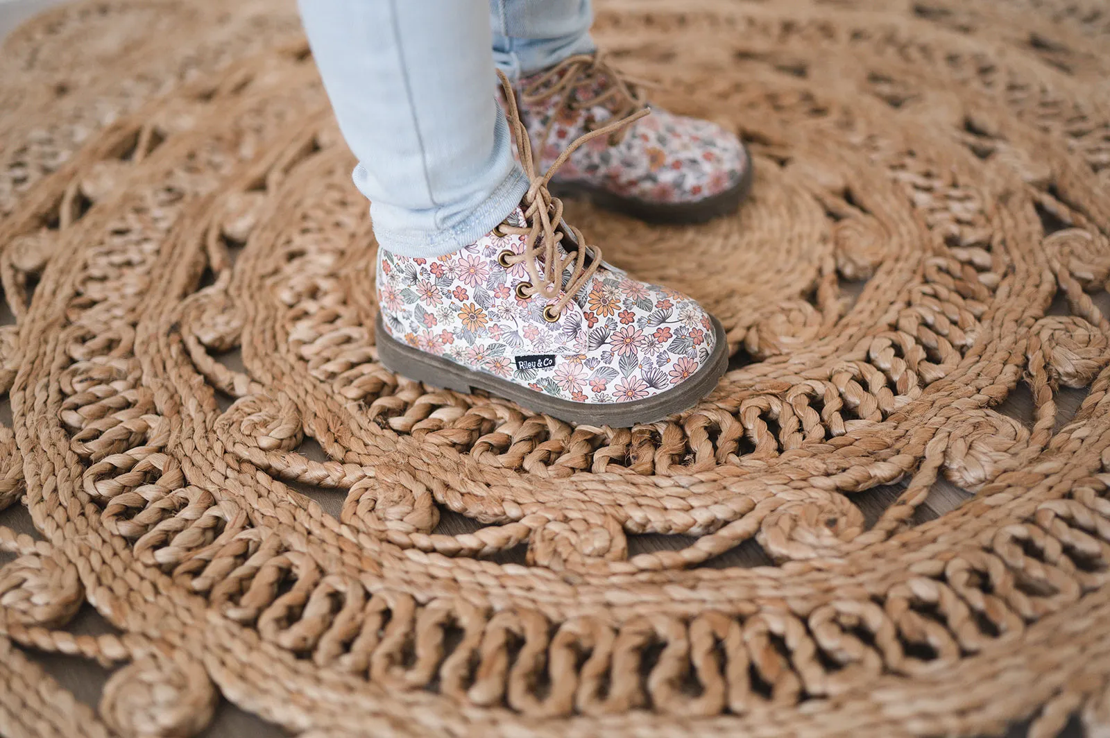Combat Boots - Retro Boho Floral