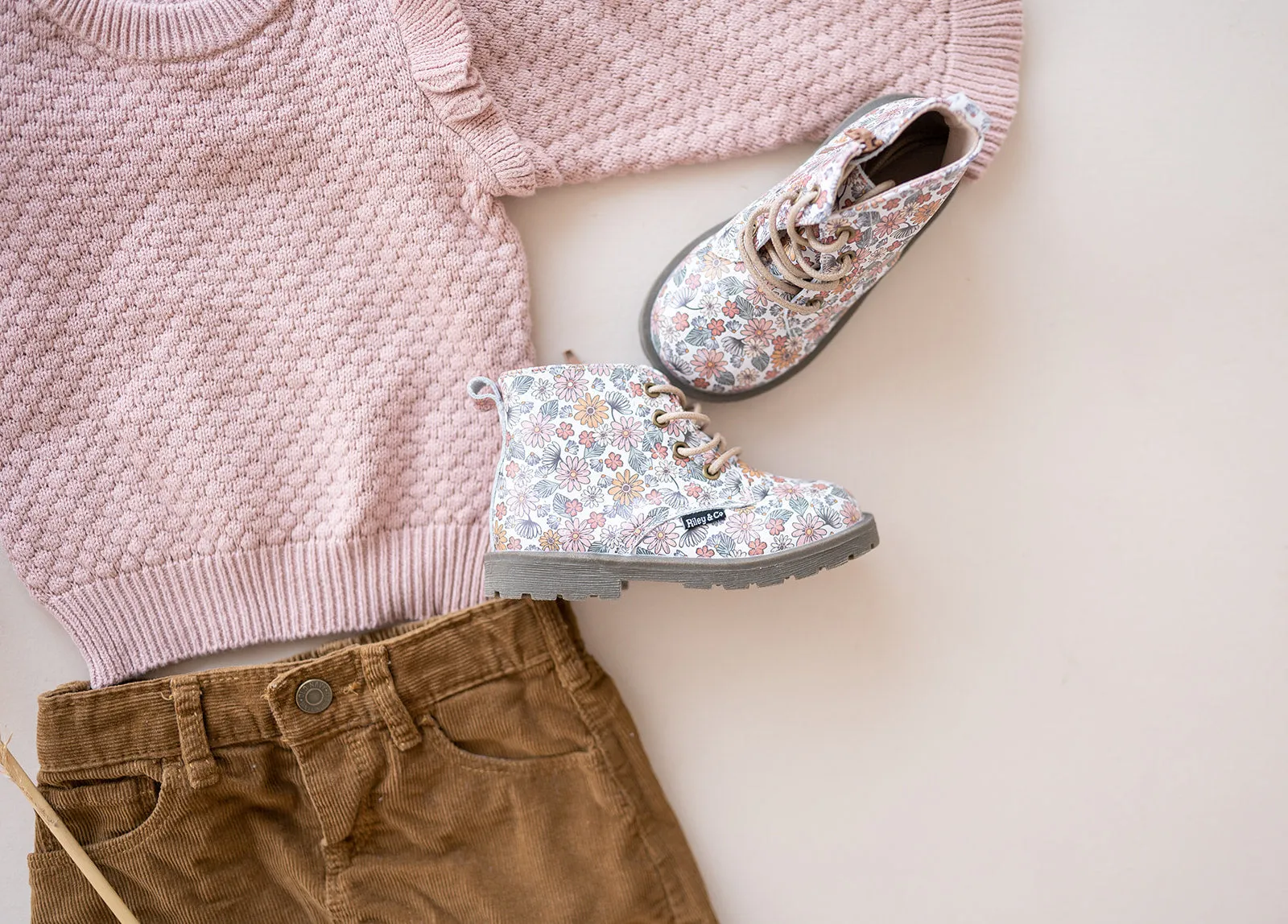 Combat Boots - Retro Boho Floral