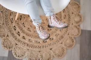 Combat Boots - Retro Boho Floral