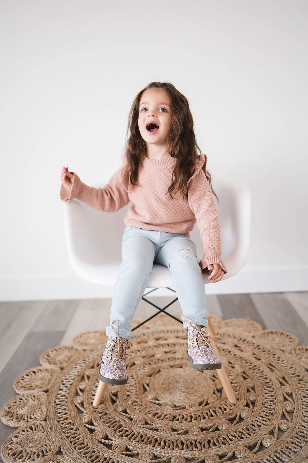 Combat Boots - Retro Boho Floral