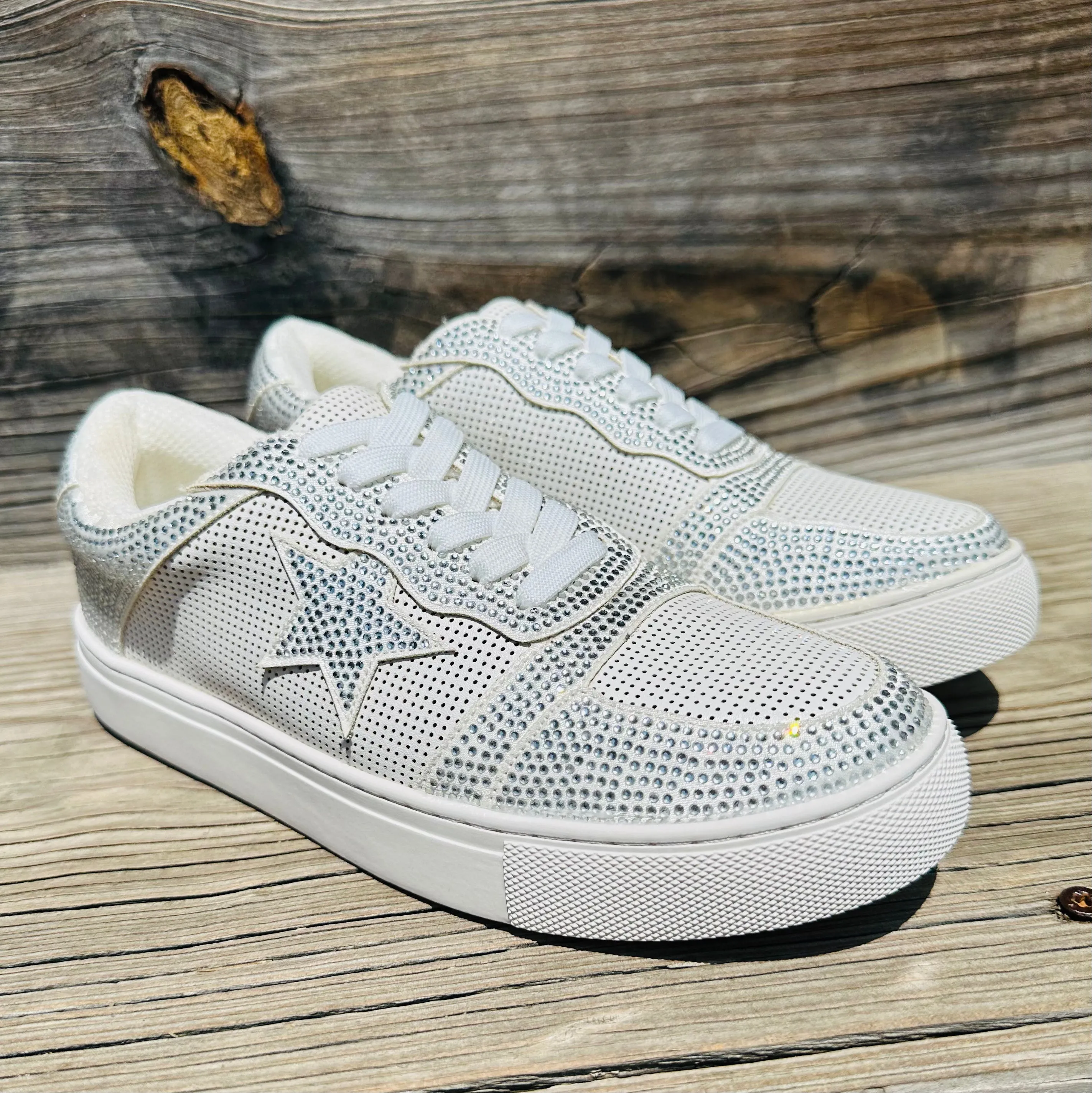 Corkys "Legendary" Sneakers in White Crystal Final Sale