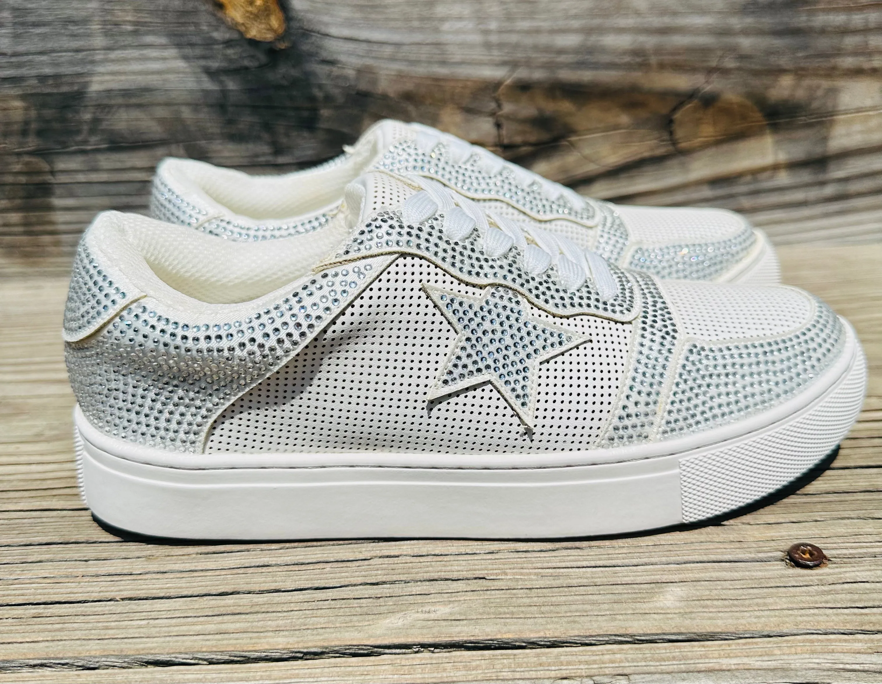 Corkys "Legendary" Sneakers in White Crystal Final Sale