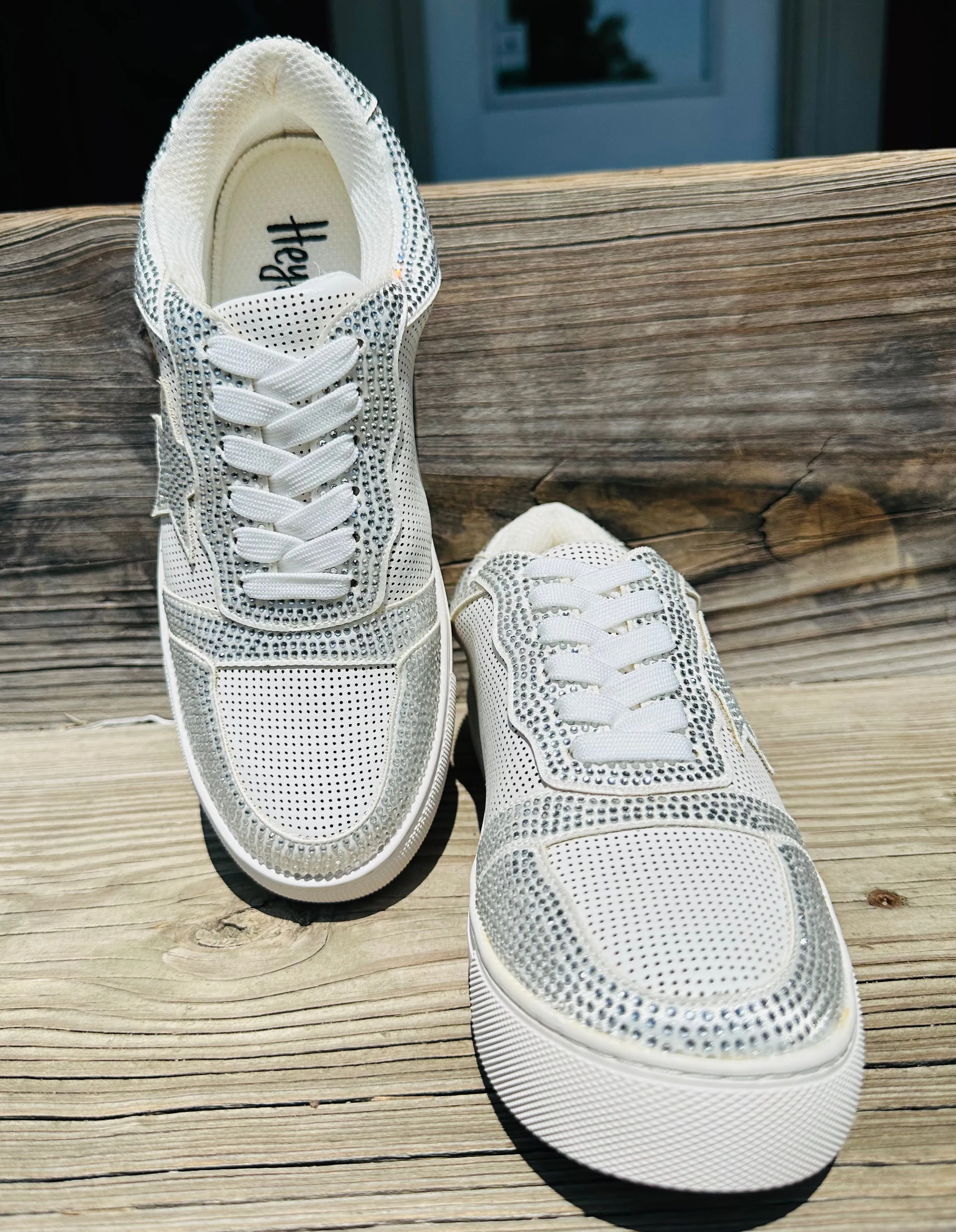 Corkys "Legendary" Sneakers in White Crystal Final Sale