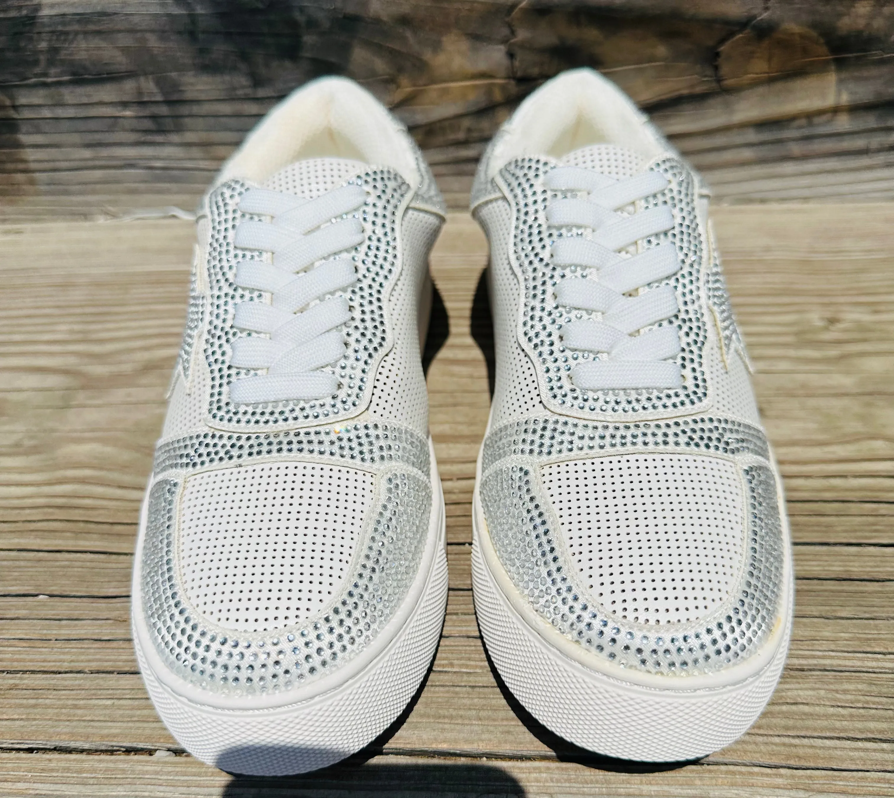 Corkys "Legendary" Sneakers in White Crystal Final Sale
