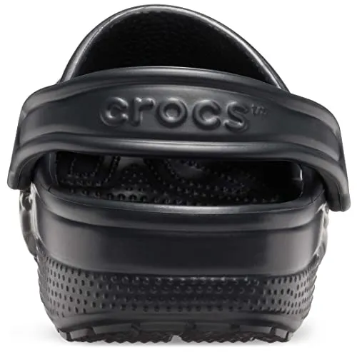 Crocs Unisex-Adult Classic Clogs (Best Sellers), Black, 9 Men/11 Women