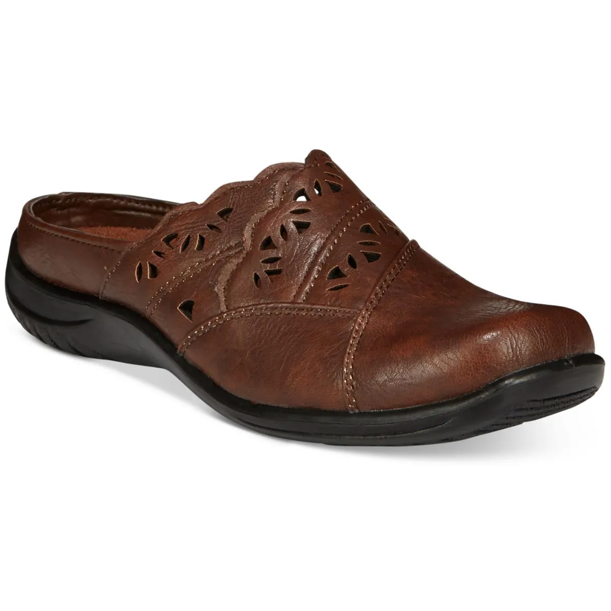 Easy Street Womens Forever Faux Leather Slip On Mules