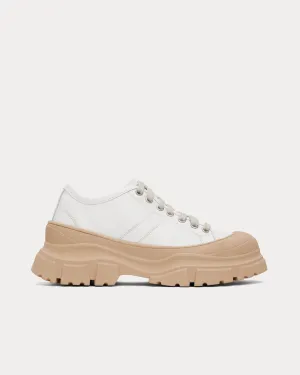 Feat White / Camel Low Top Sneakers