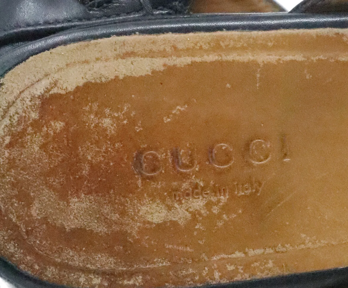 Gucci Black Leather Mules sz 8