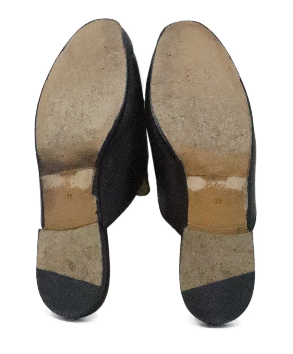 Gucci Black Leather Mules sz 8
