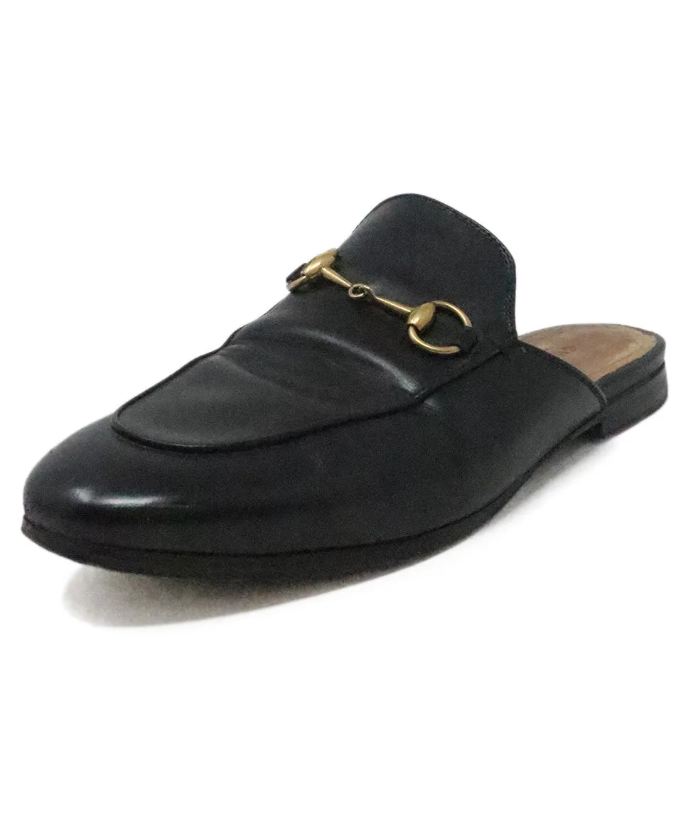 Gucci Black Leather Mules sz 8