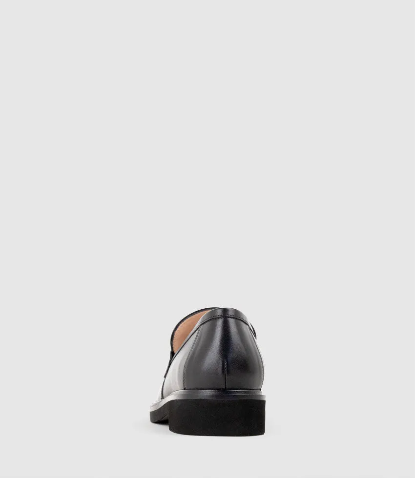 GYRO Loafer with Trim in Black Calf