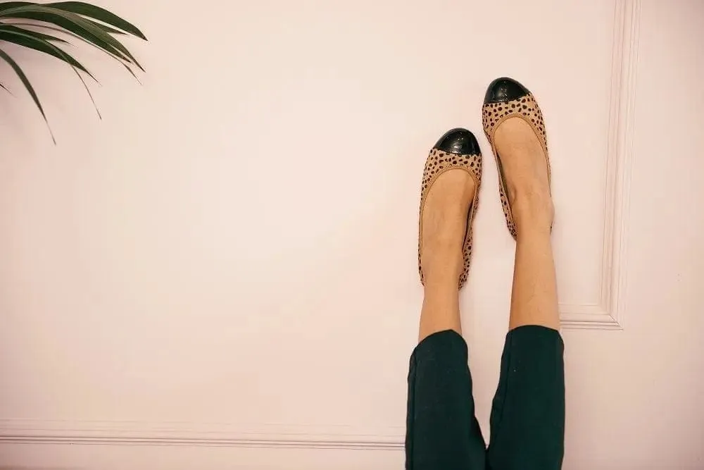 Harrow - Leopard Pony Hair with Black Cap Ballerinas