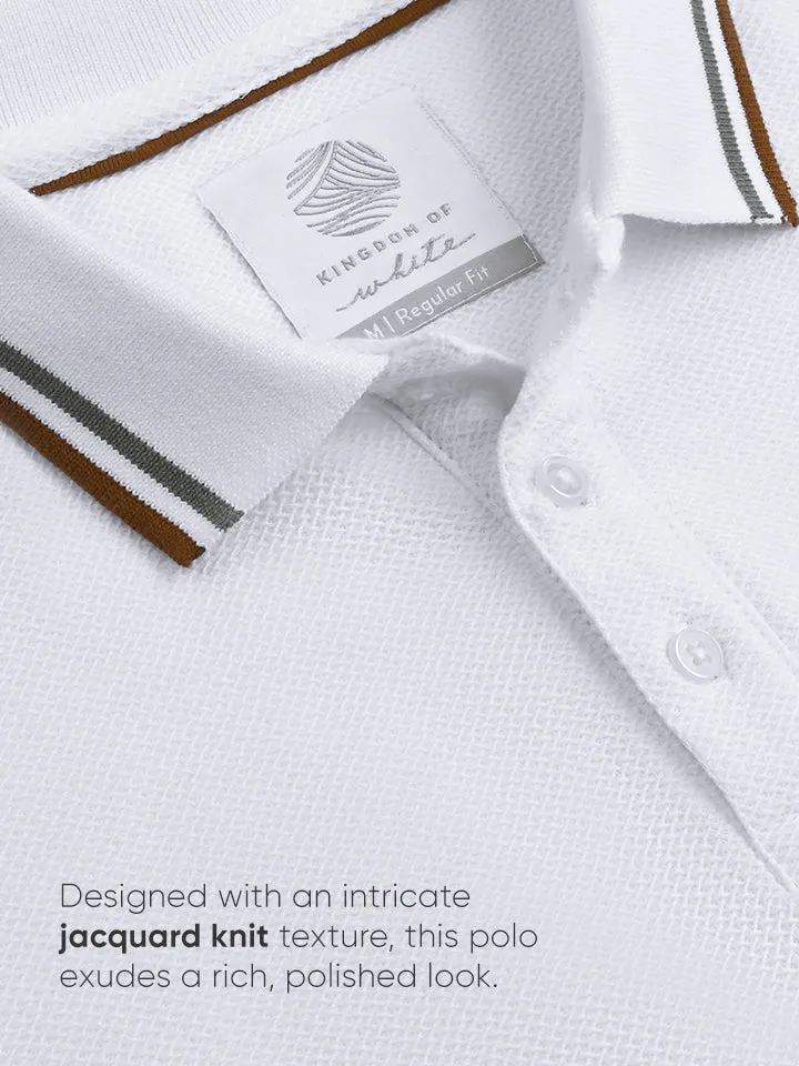 Jacquard Knitted Polo T-shirt - Stallion