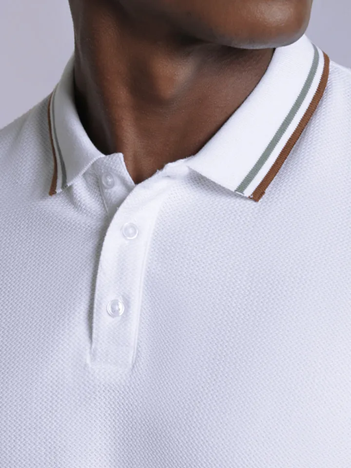 Jacquard Knitted Polo T-shirt - Stallion