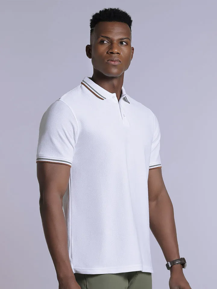 Jacquard Knitted Polo T-shirt - Stallion