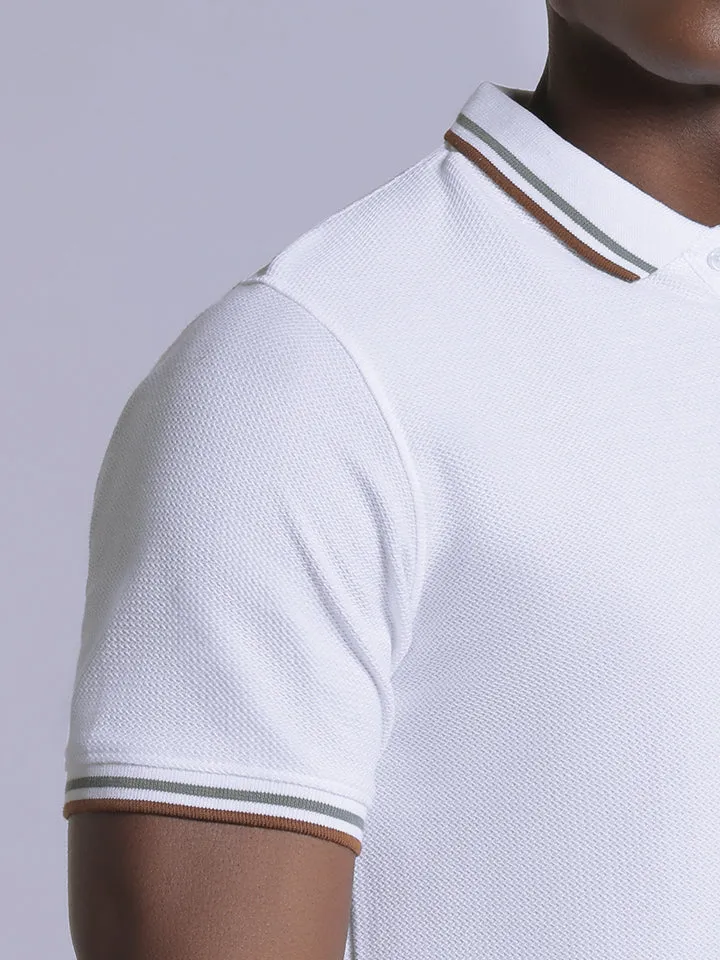 Jacquard Knitted Polo T-shirt - Stallion
