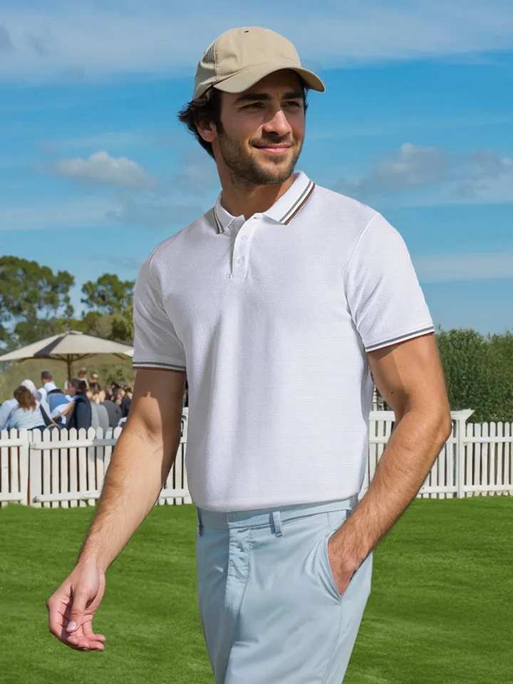 Jacquard Knitted Polo T-shirt - Stallion