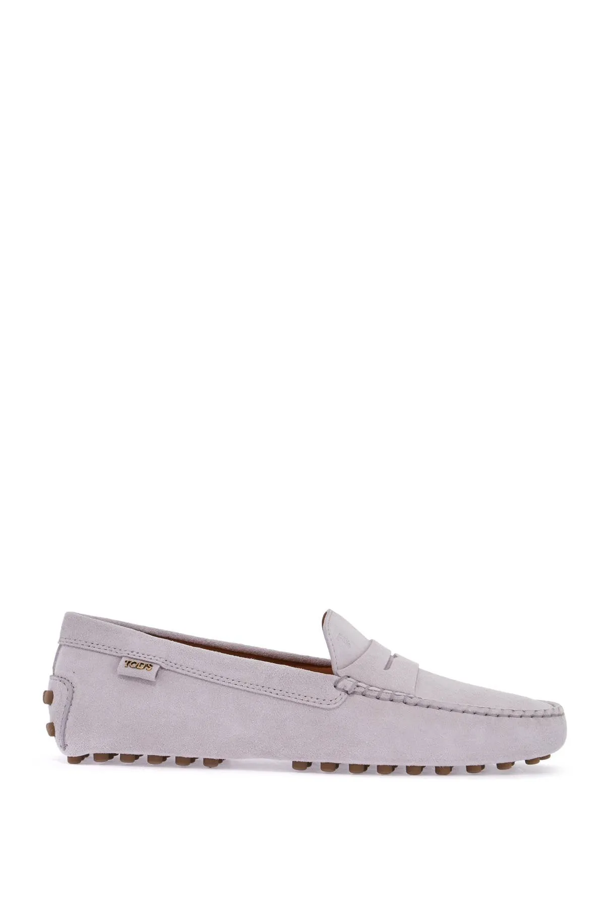 light grey suede leather driving moccasin XXW22L00010RE0 LILAC ASH