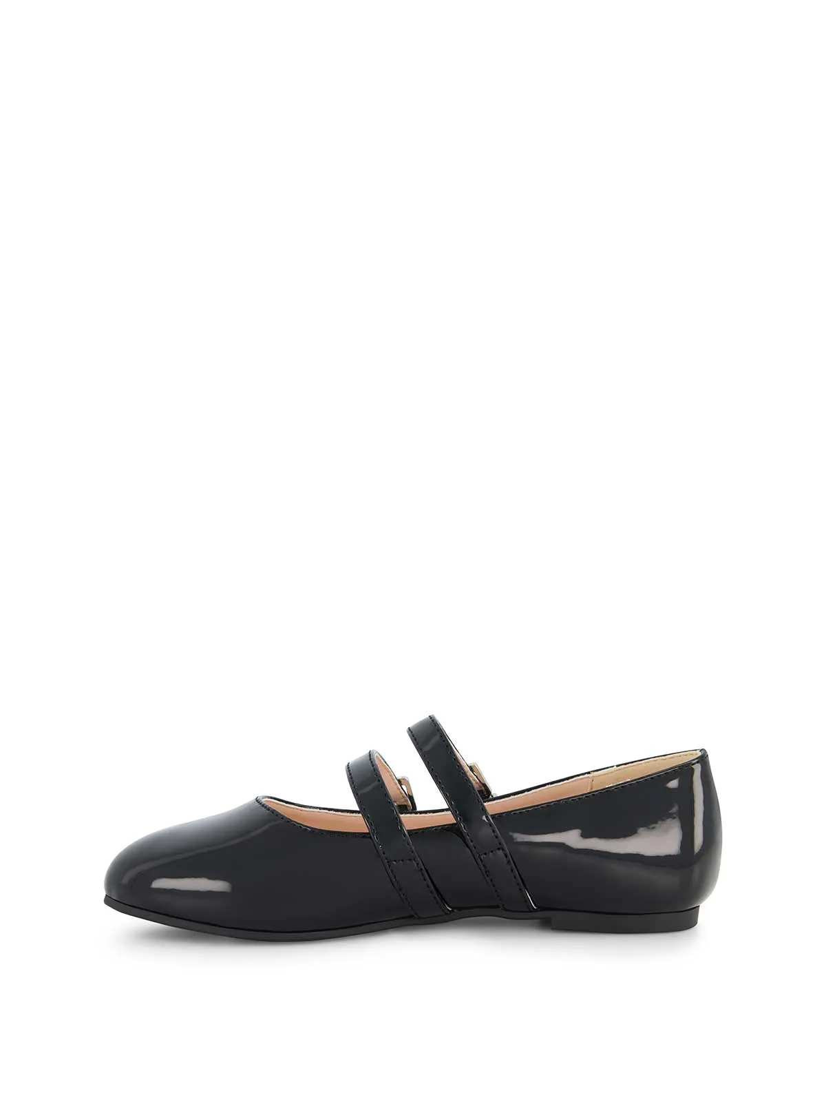 Little Girls' Amy Double Strap Ballet Flat in Black