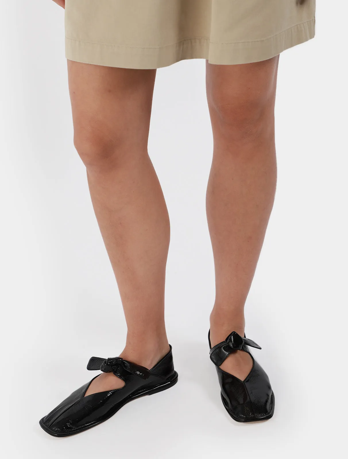 Llasada Glossy Knot Ballerina Flats
