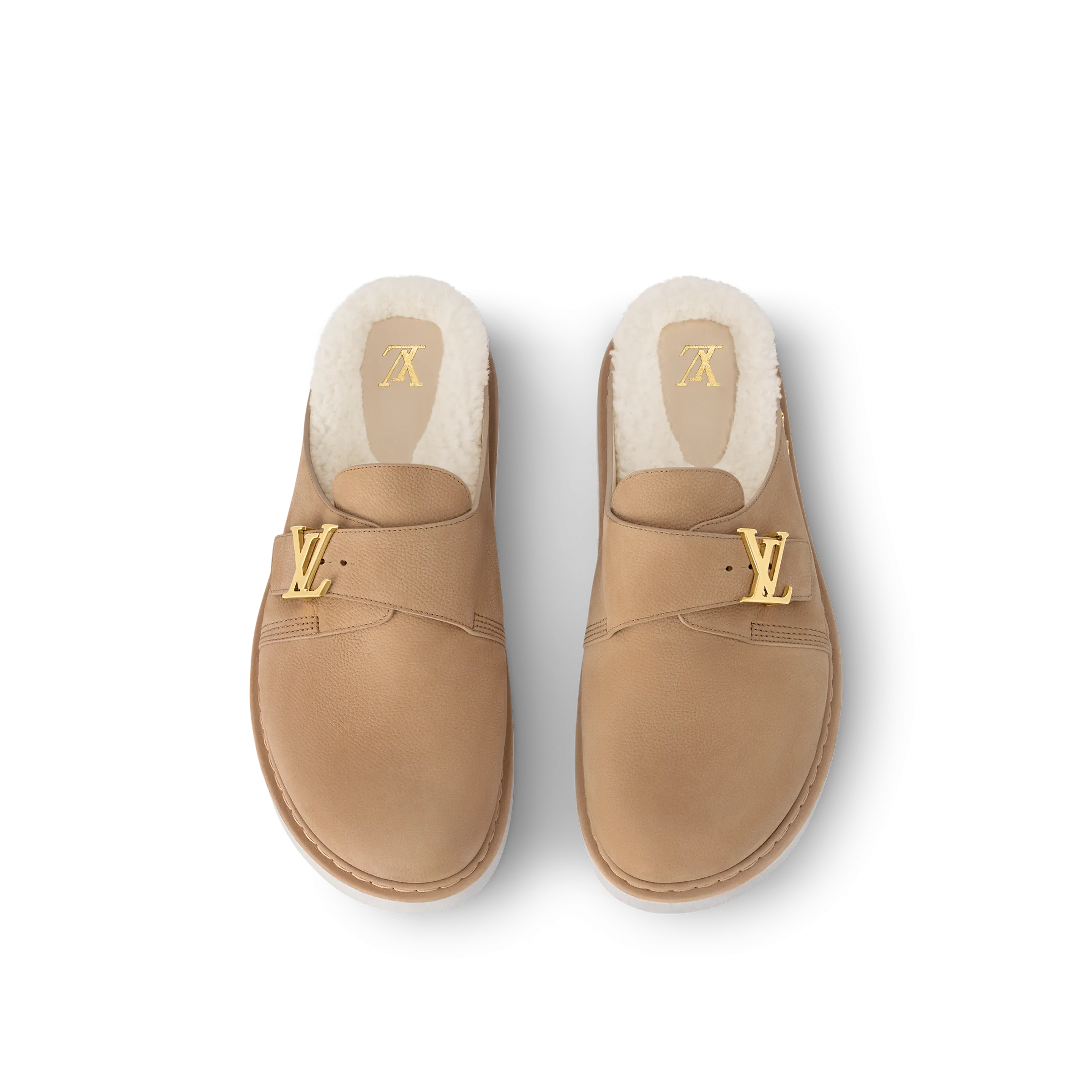 LV Easy Shearling Mules