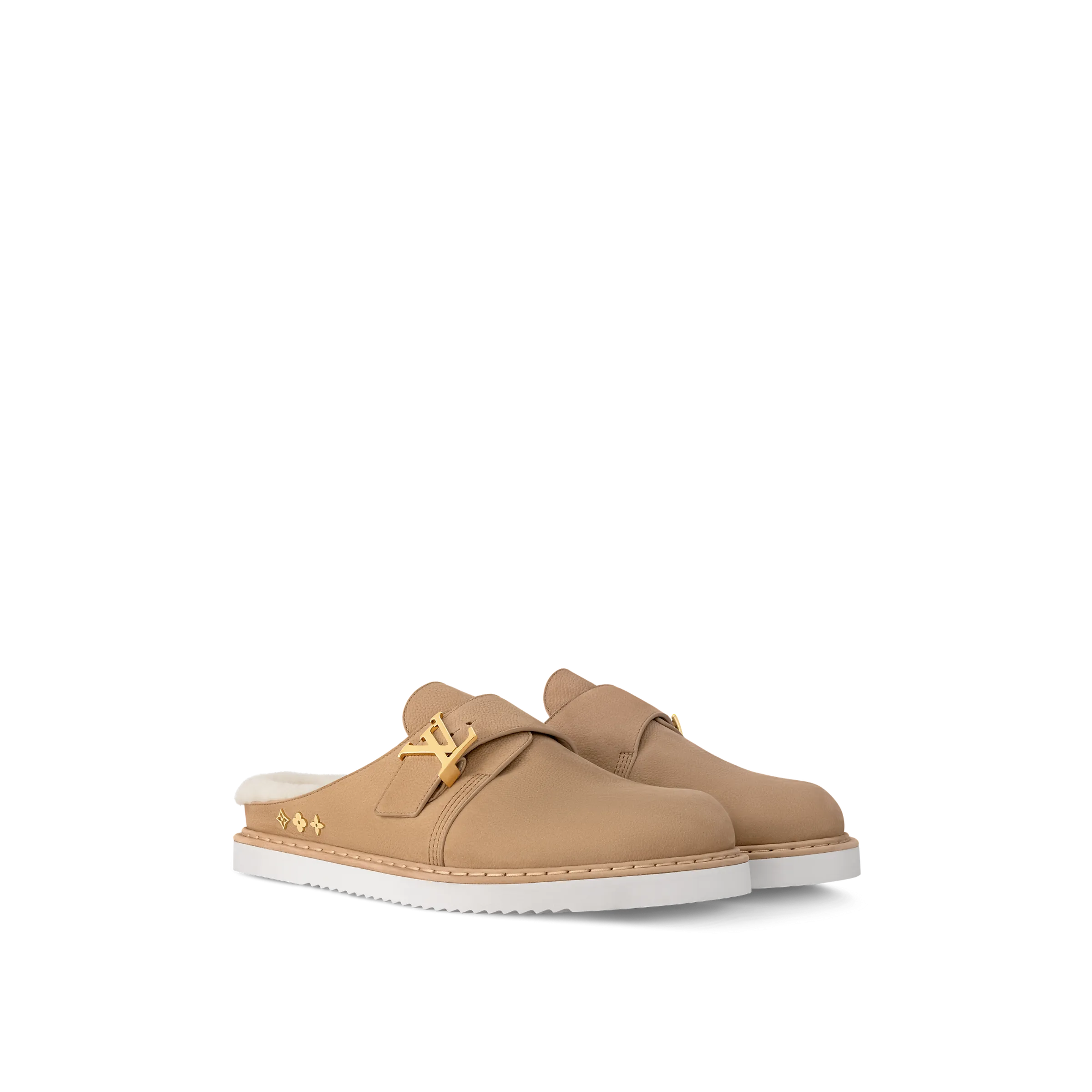 LV Easy Shearling Mules